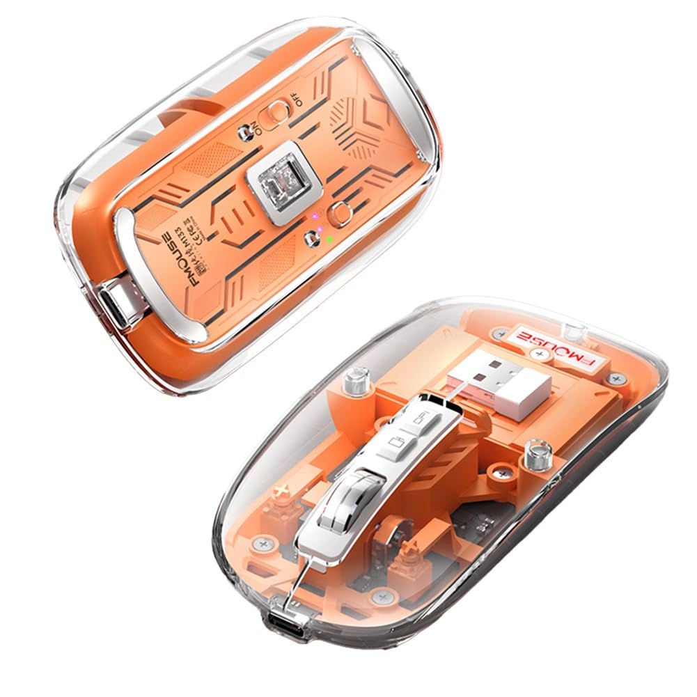 USB Wireless Mouse, Bluetooth 5.1 Connection, 3 Modes