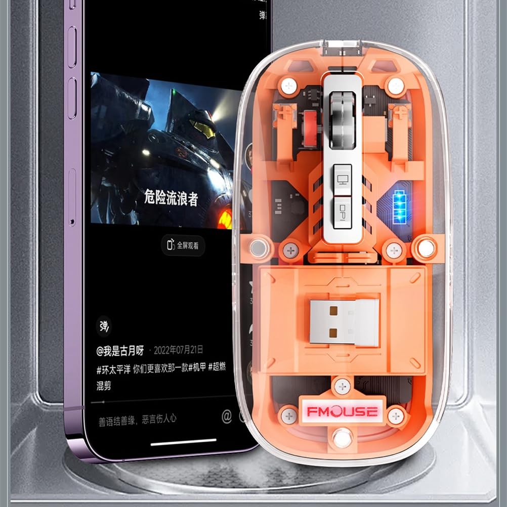 USB Wireless Mouse, Bluetooth 5.1 Connection, 3 Modes