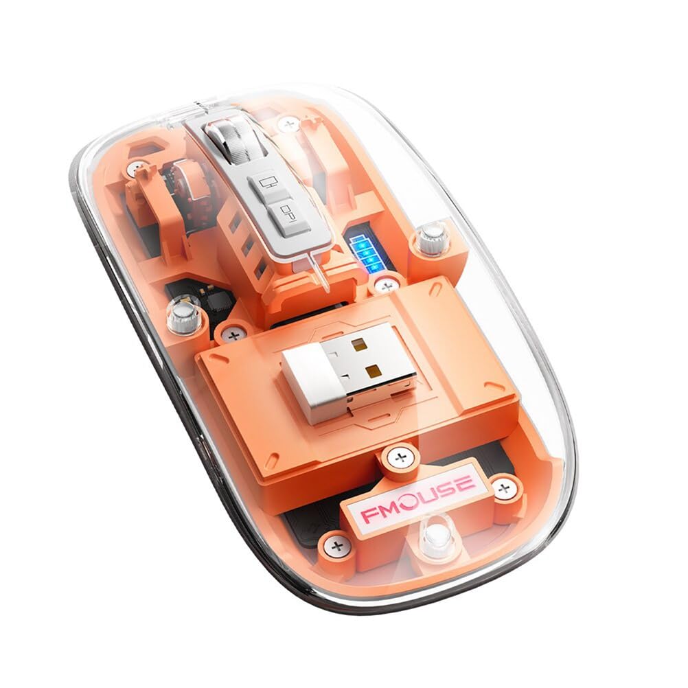 USB Wireless Mouse, Bluetooth 5.1 Connection, 3 Modes