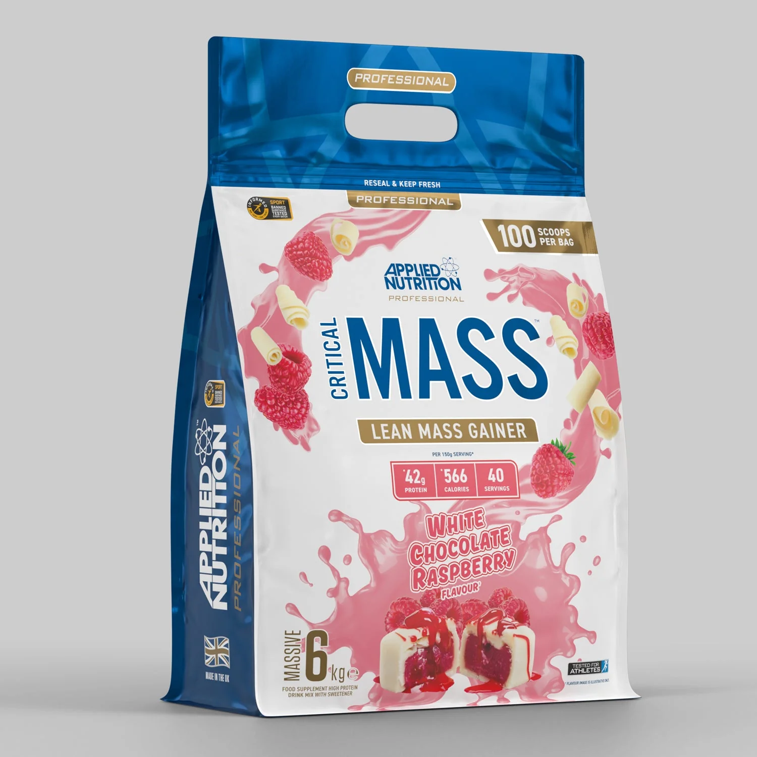 Critical Mass Professional 6kg - Lean Mass Gainer-White Chocolate Raspberry