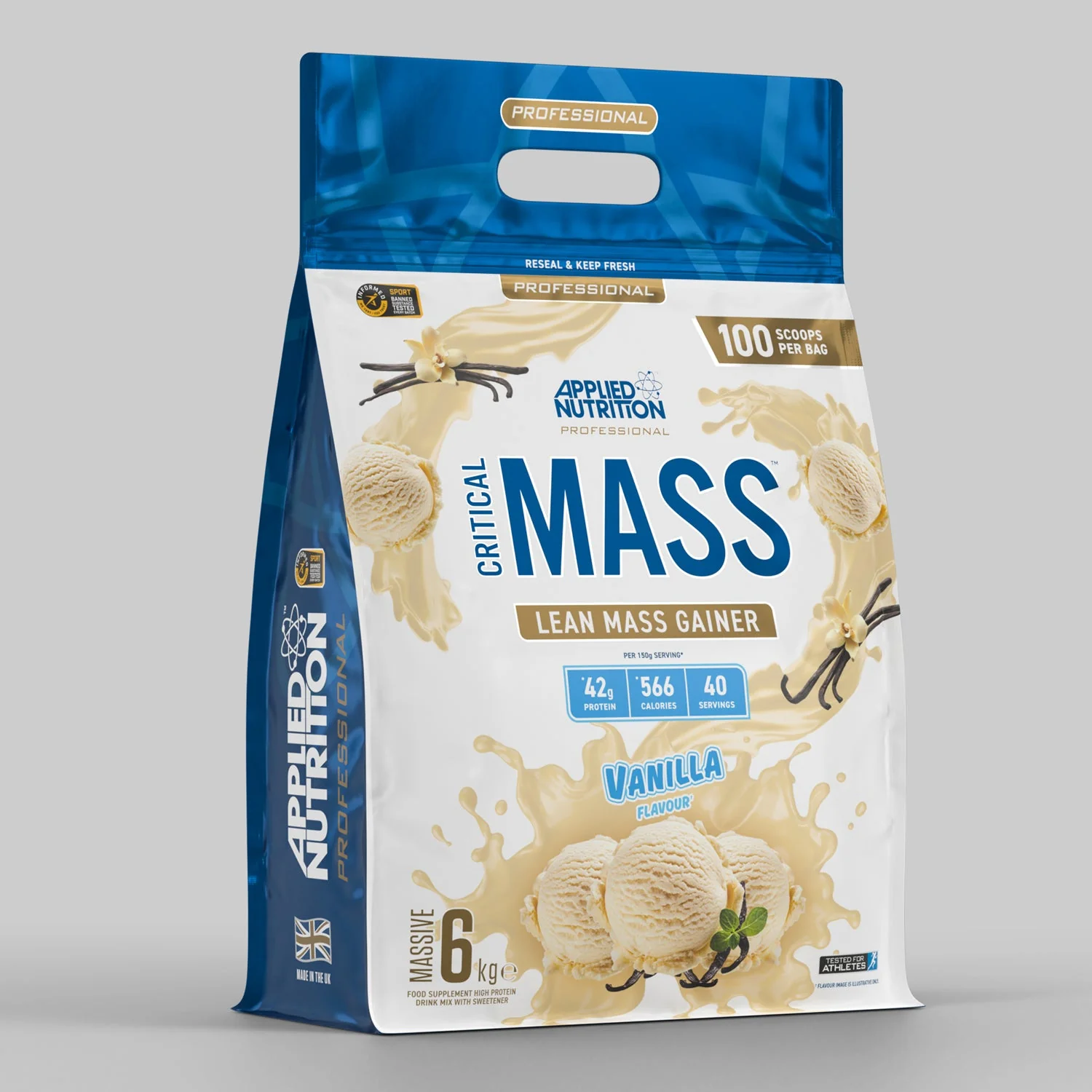 Critical Mass Professional 6kg - Lean Mass Gainer-Vanilla