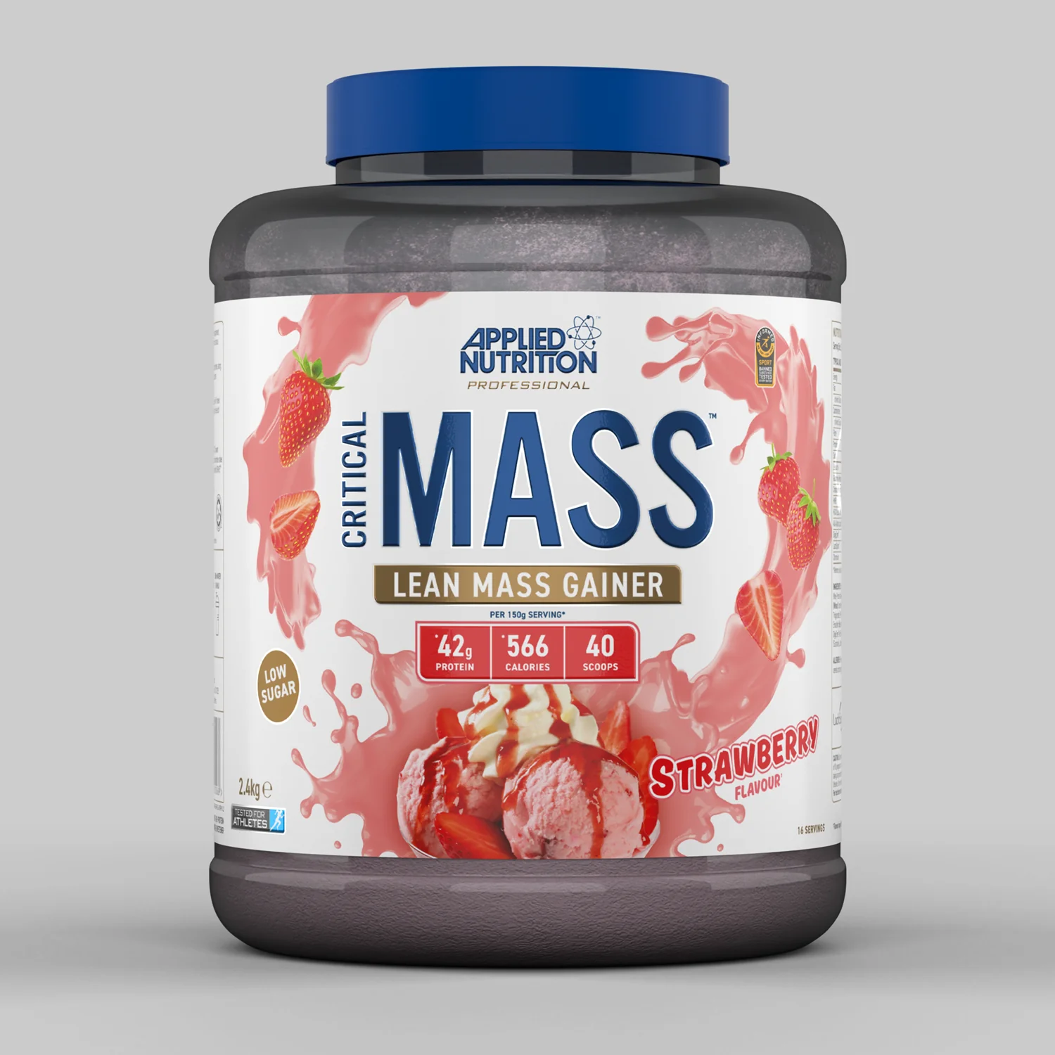 Critical Mass Professional - Lean Mass Gainer 2.4kg (16 Servings)-Strawberry