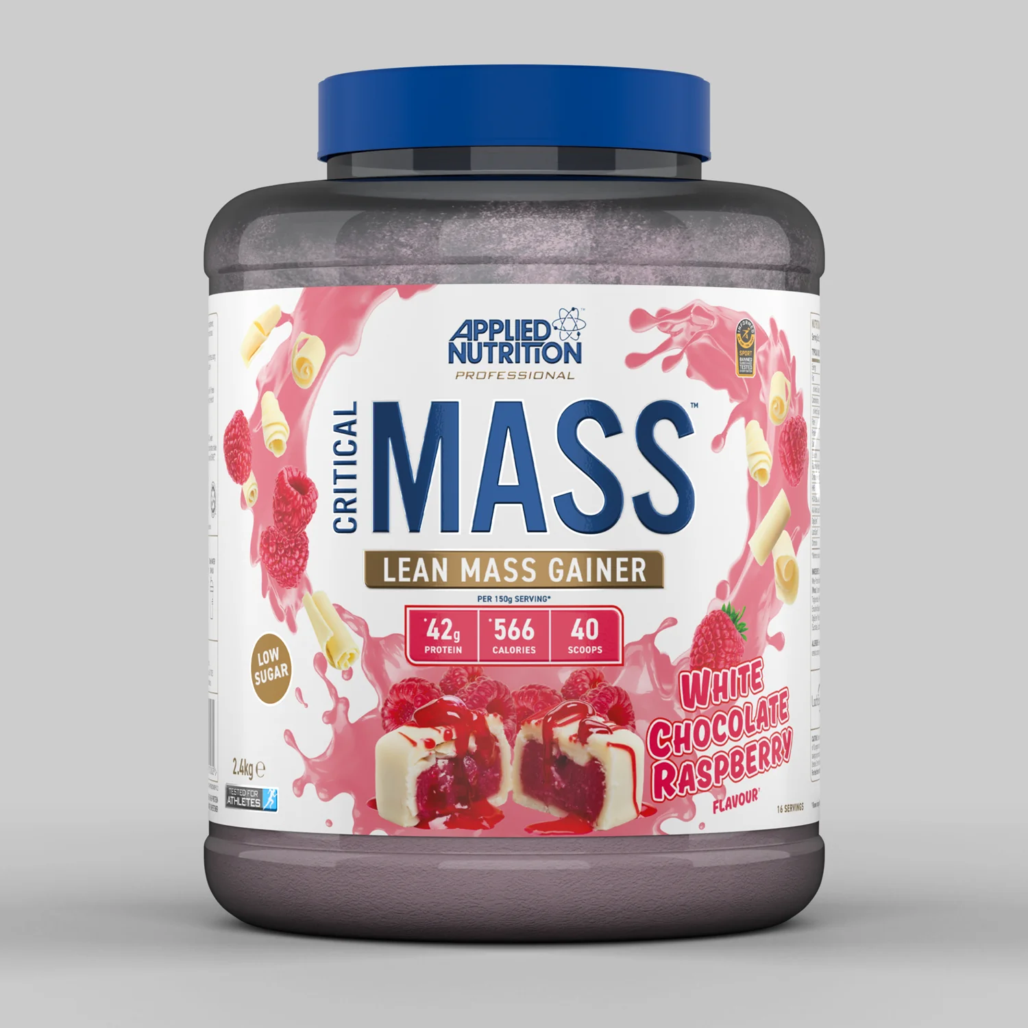 Critical Mass Professional - Lean Mass Gainer 2.4kg (16 Servings)-White Chocolate Raspberry