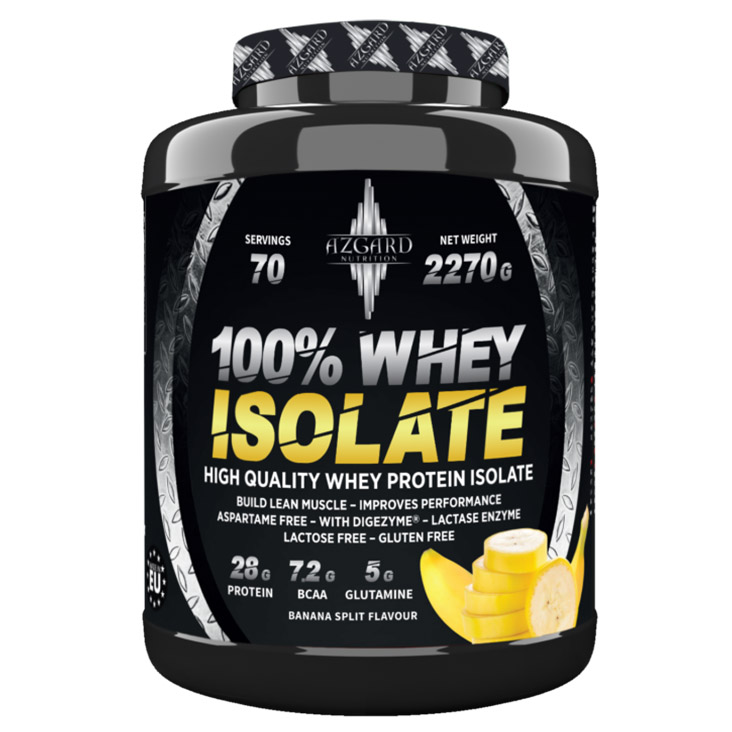 Azgard Nutrition 100% Whey Isolate High Quality Whey Protein Isolate-70Serv.-2270G.-Banana Split
