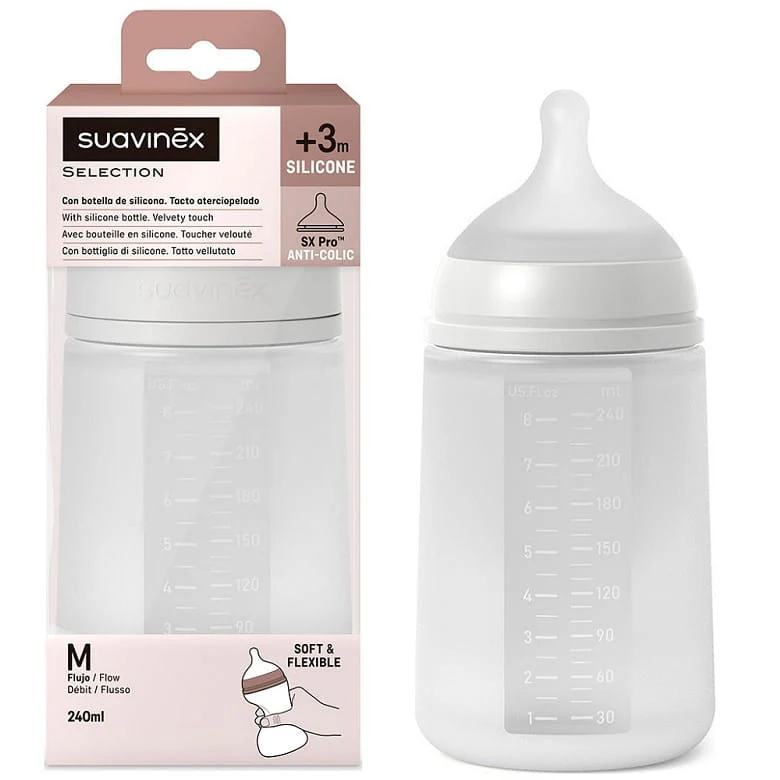 Suavinex Silicone Bottle 240ml - Medium
