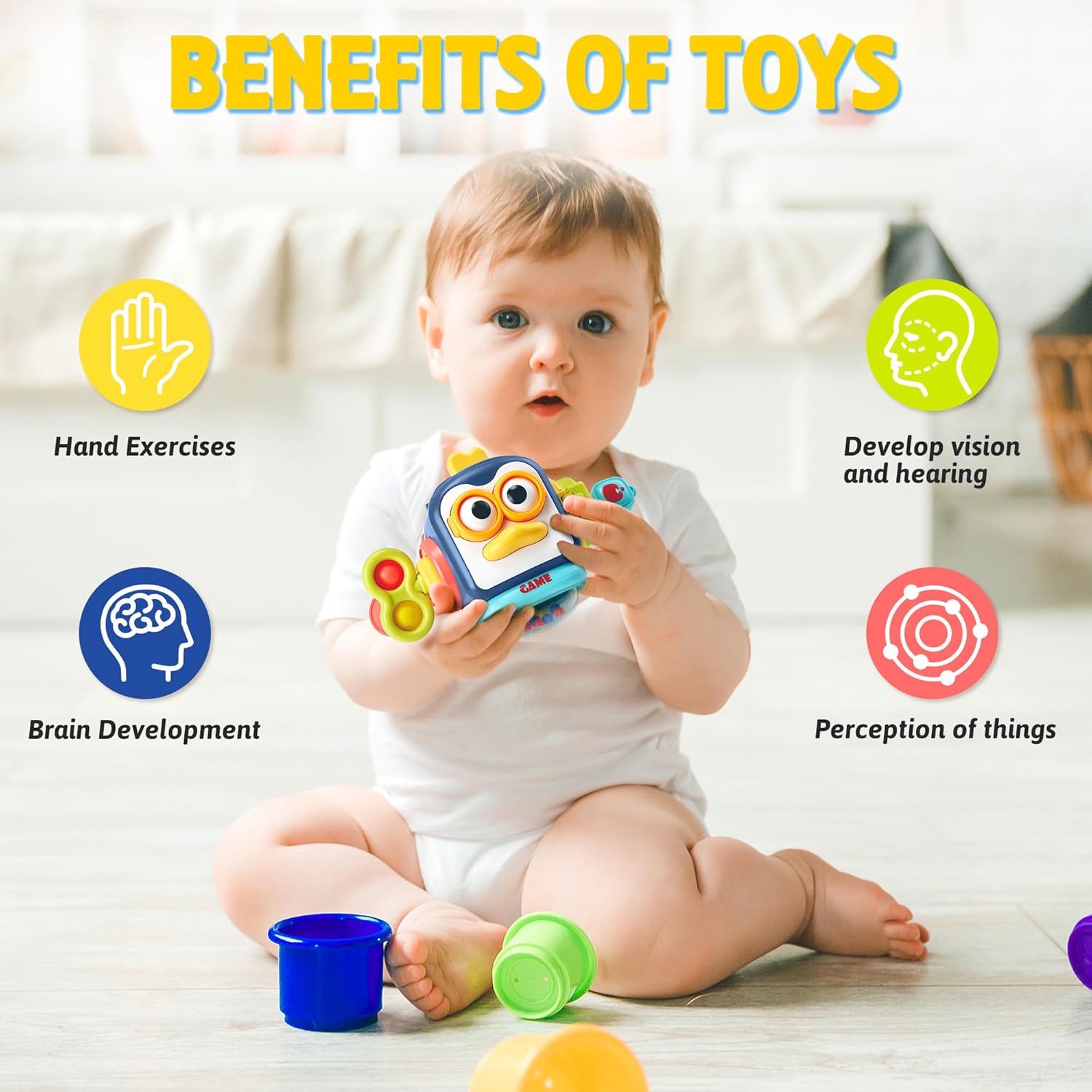 KiddiJoyz Multifunctional Early Education Toys for 1 Year Old