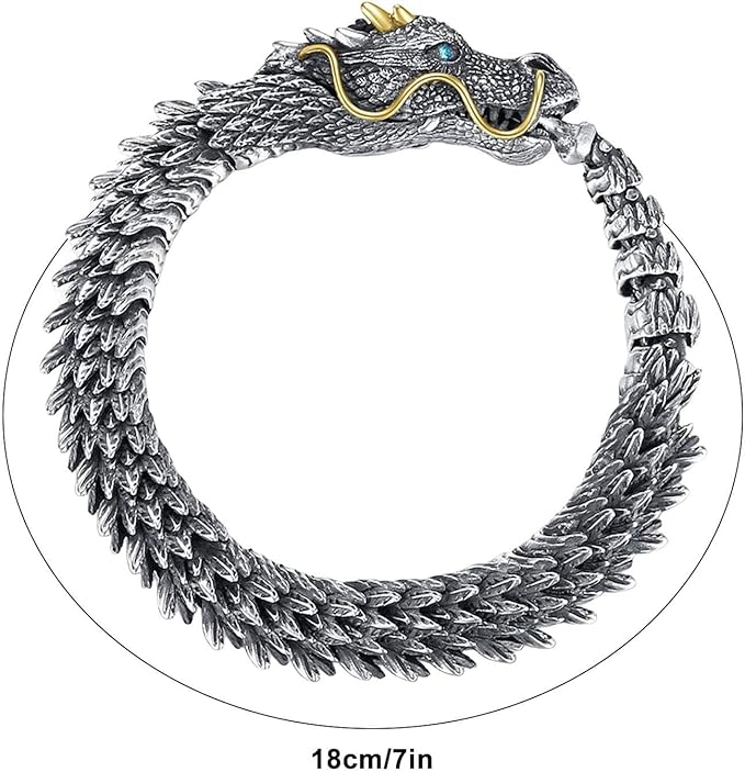 Handmade Metal Dragon Chain Bracelet