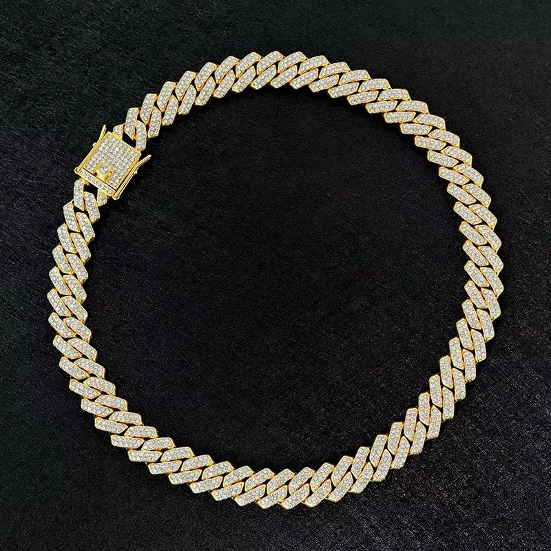 Men's Classic Diamond-Shaped Thickened Domineering Necklace Street Party Jewelry