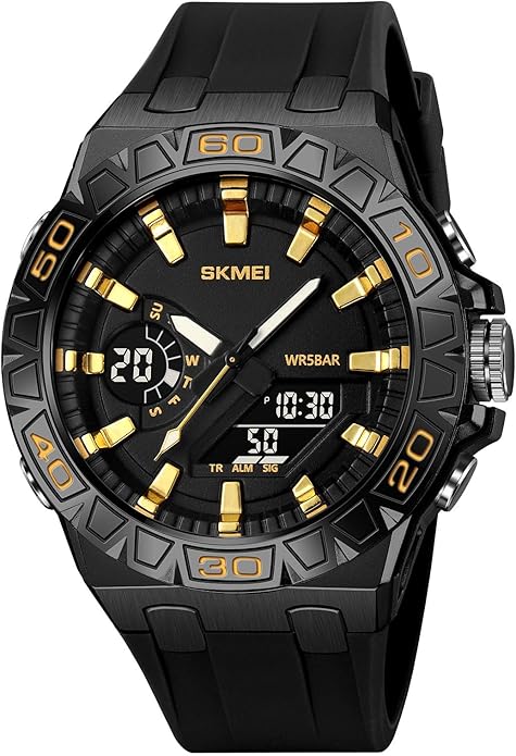 Gosasa Men's Waterproof Outdoor Sports Watches Multifunctional Sports Watch LED Luminous Display