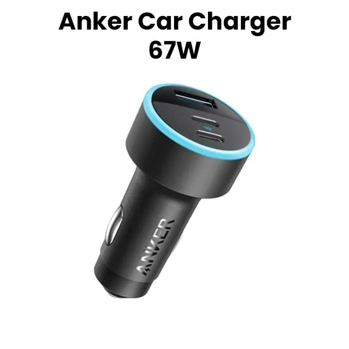 Anker - 335 67W Car Charger Bundle - Black