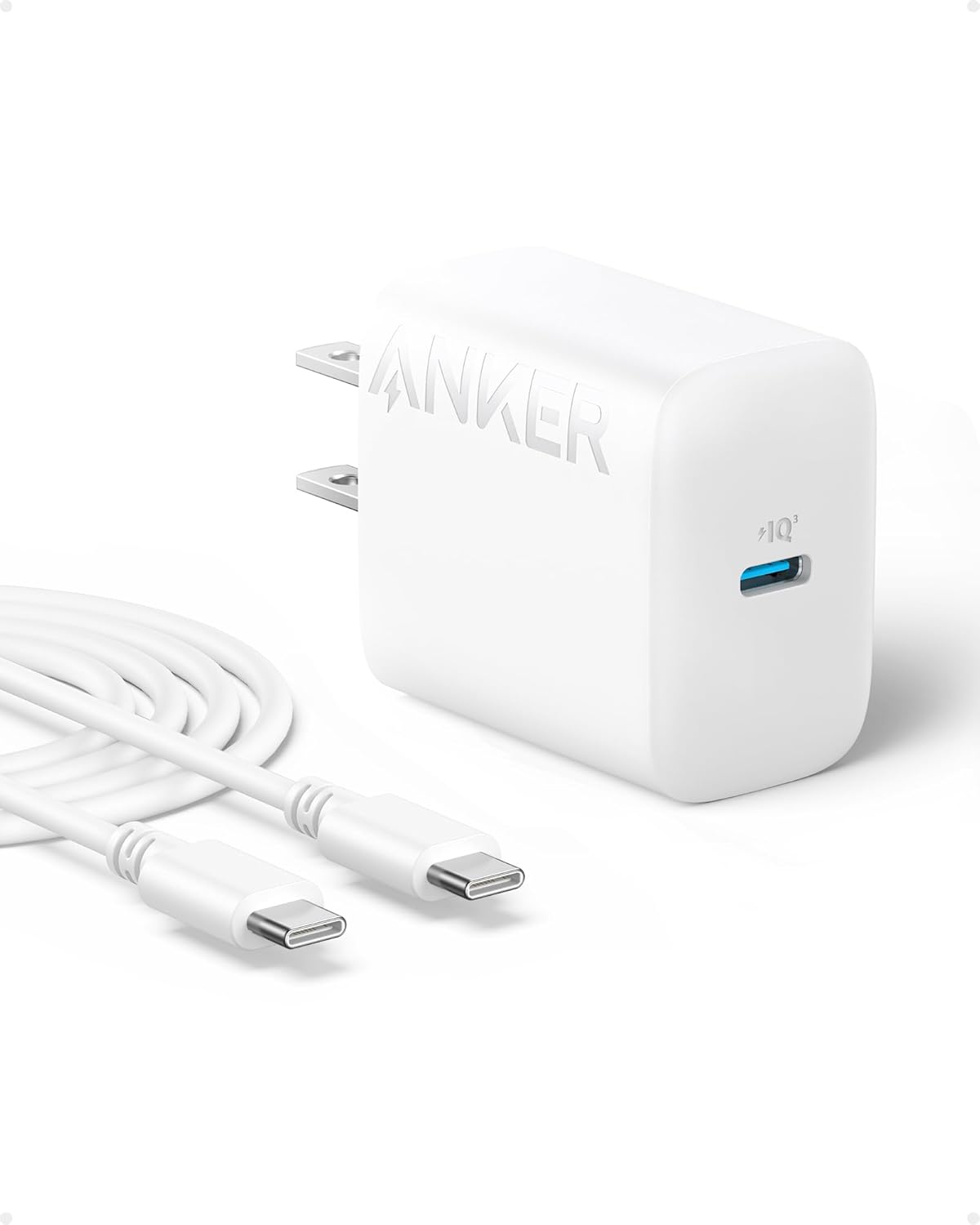 Anker 20W USB-C Fast Wall Charger for iPhone 15/15 Plus and iPad Pro/AirPods Pro 2