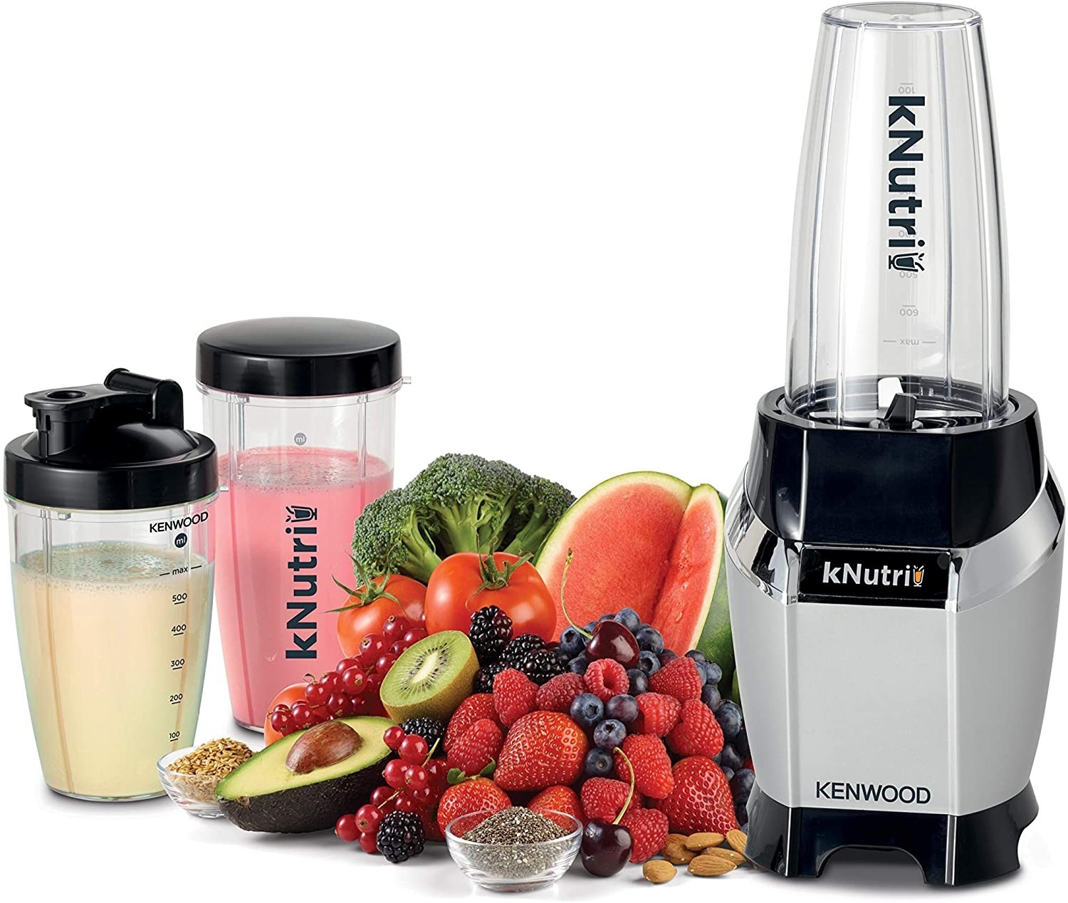 Kenwood Blender with 3 Jars, 600 Watts, Ice Crushing, Smoothie to Go