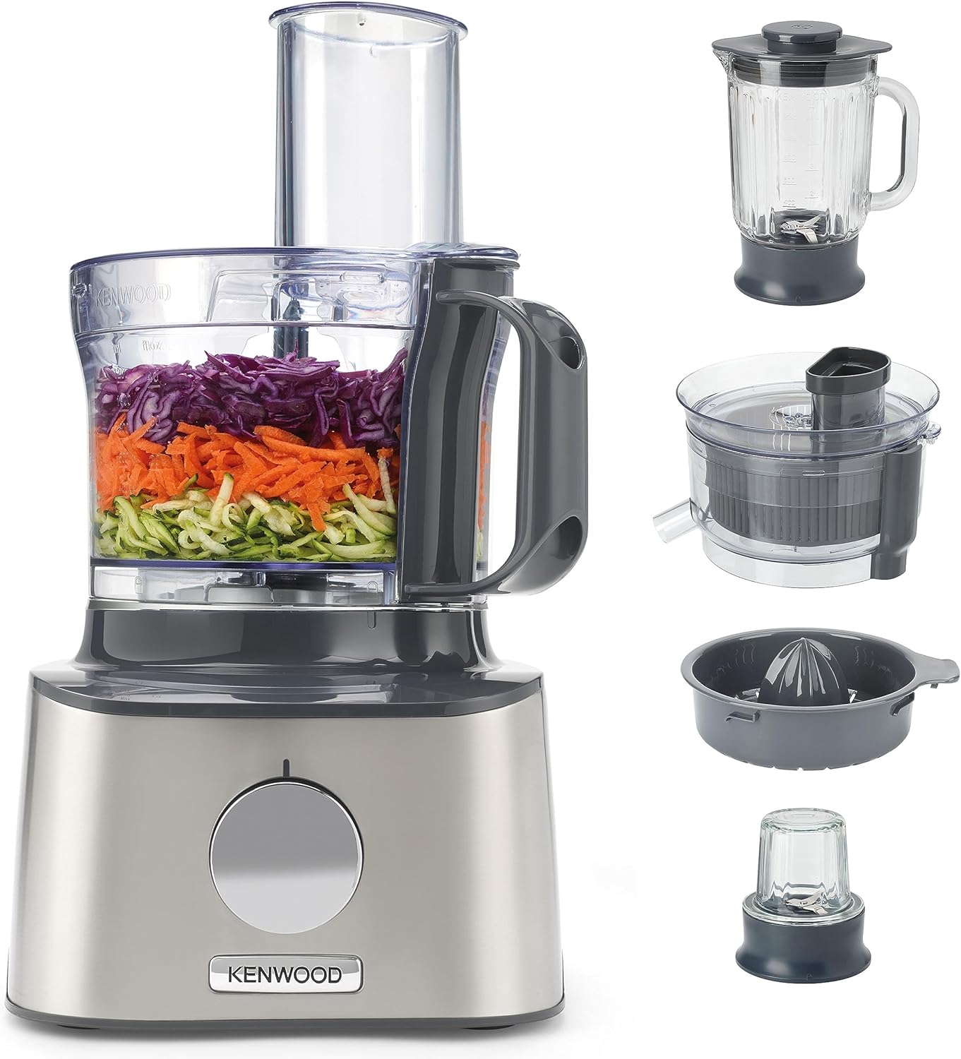 Kenwood Fdm307Ss Full Size Food Processor, 800 Watt With Grinder