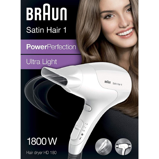 Braun Hair Dryer Satin Hair 1 Power Perfection HD180