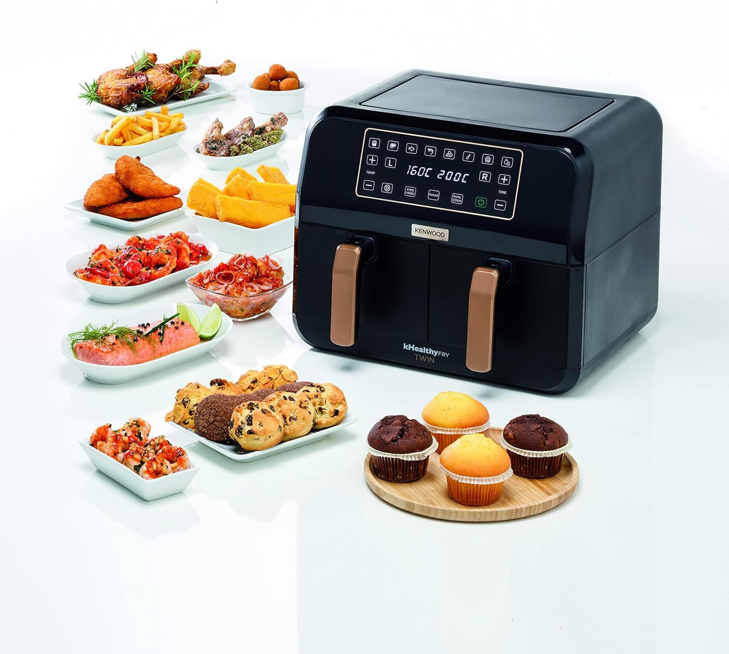 KENWOOD Digital Twin Air Fryer  4L+4L XXXL Capacity with DualZone