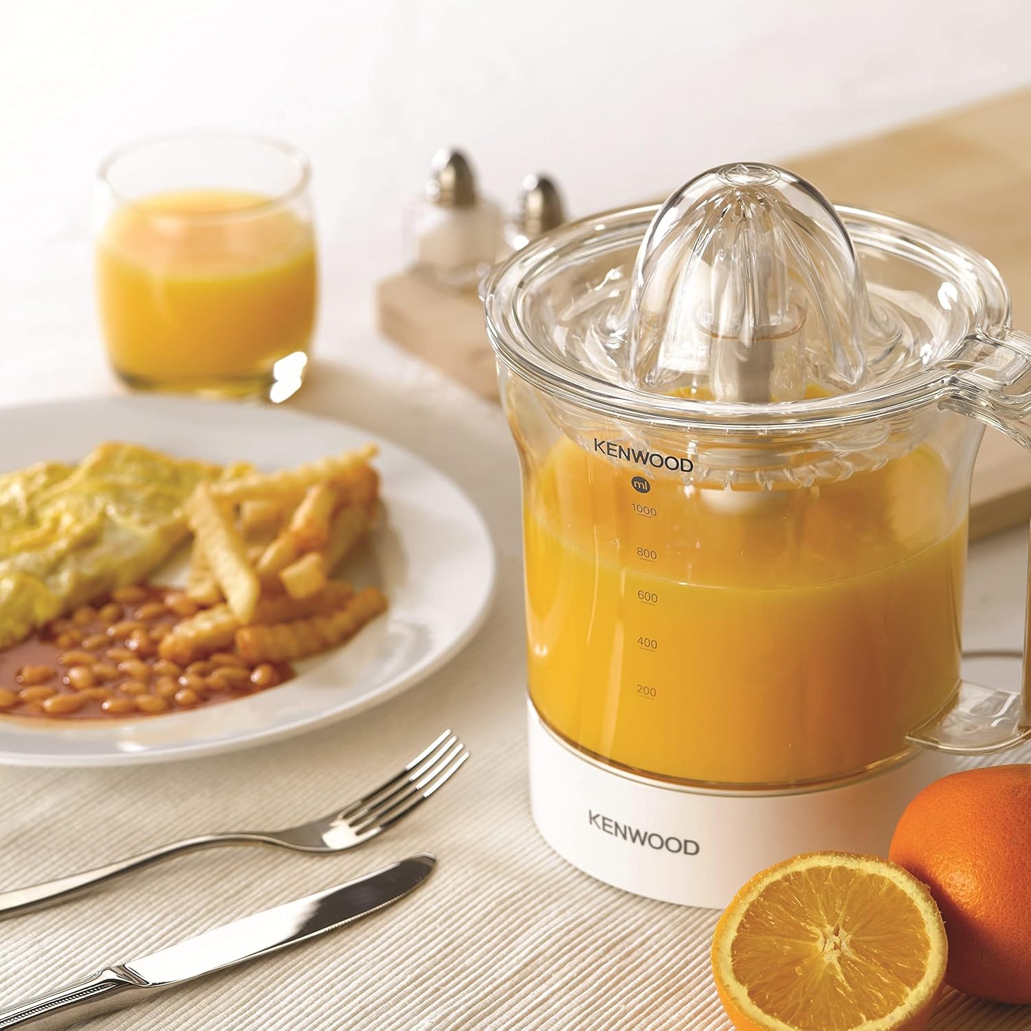 Kenwood je280a plastic citrus juicer, 40 watt - white