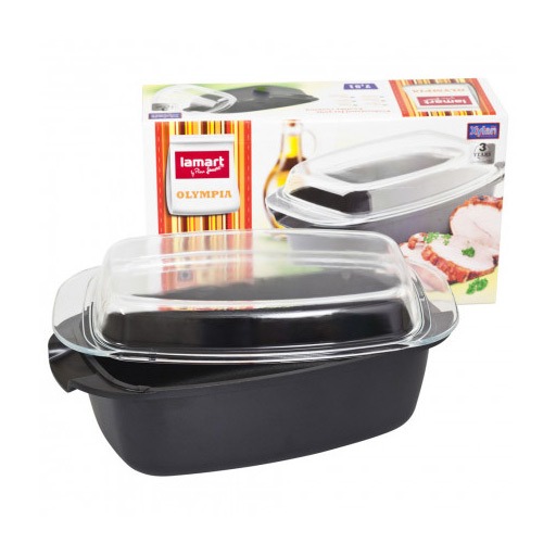 Baking pan with lid 7.5 L