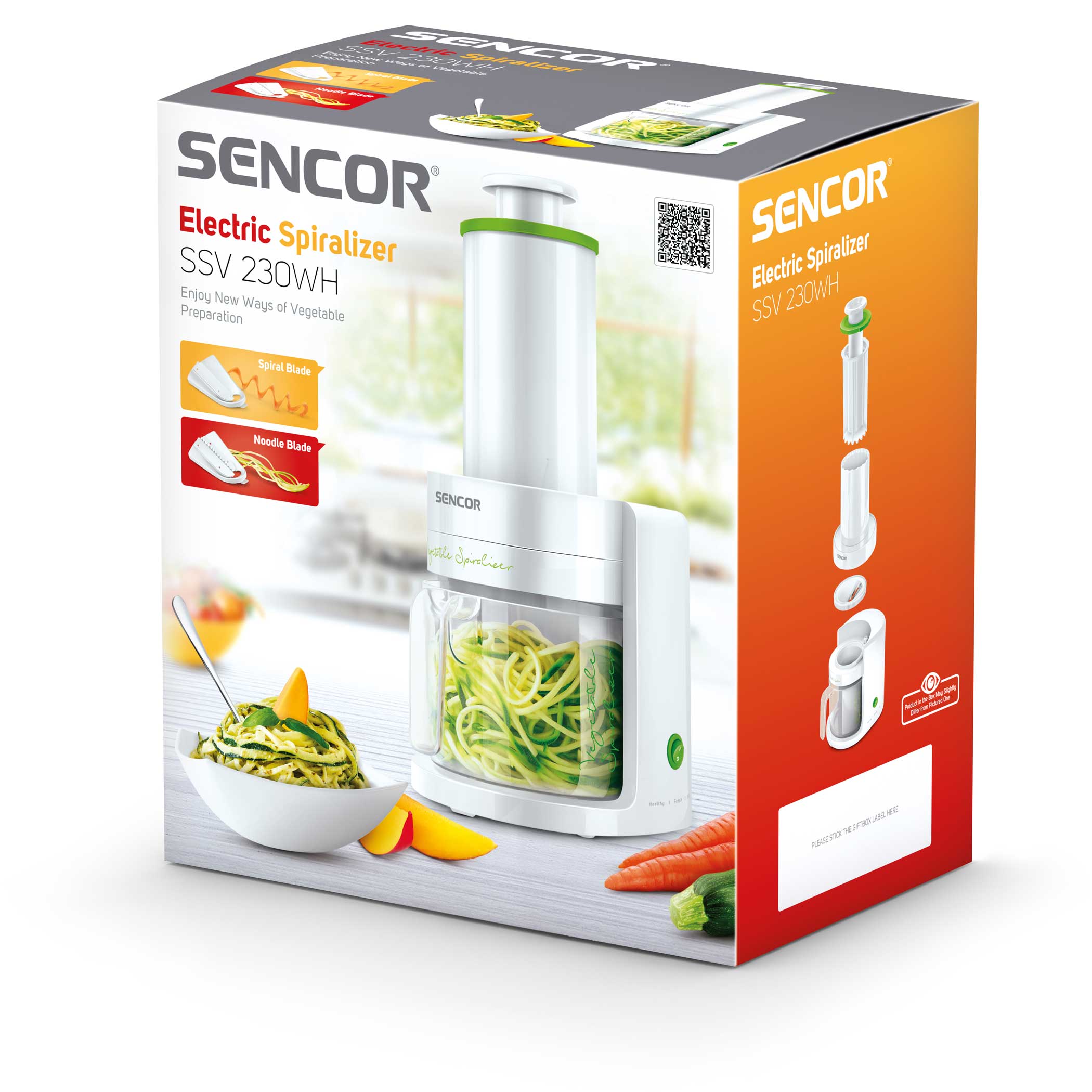 Sencor Electric spiralizer 1.7L 90W 2 Blades