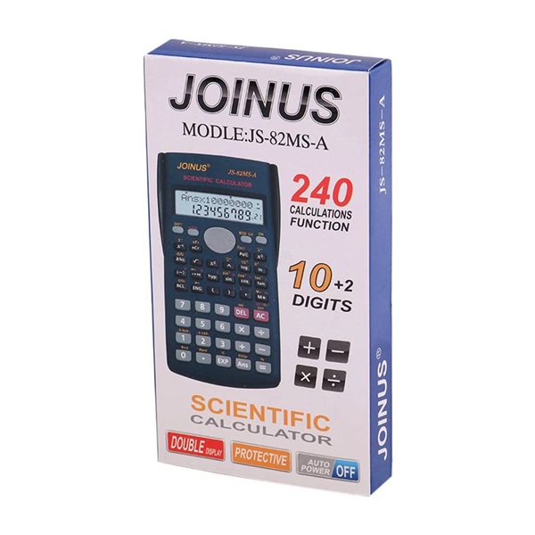 JWIN JS-82MS-A Multifunctional Digital LCD Scientific Calculator with 2-Line Display- Black
