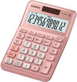 Casio MS-120FM-PK-W-DP Digital Mini Desktop Calculator - Pink