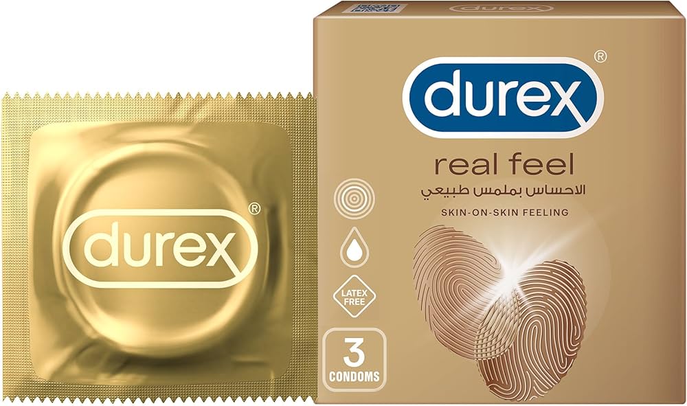Durex Real Feel skin-on-skin feeling Condoms for Men - Skin Feel (Pack of 3)