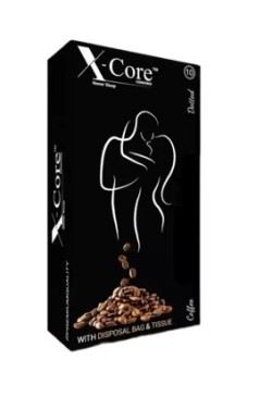 X-Core condom with disposable bag and tissue never sleep dotted delay -10PCS