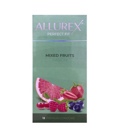 Allurex Perfect Fit Mixed Fruits Pasion Condom -12pcs