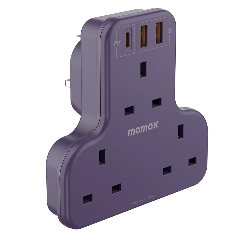 Momax ONEPLUG PD20W 2A1C 3 outlet T strip (White)