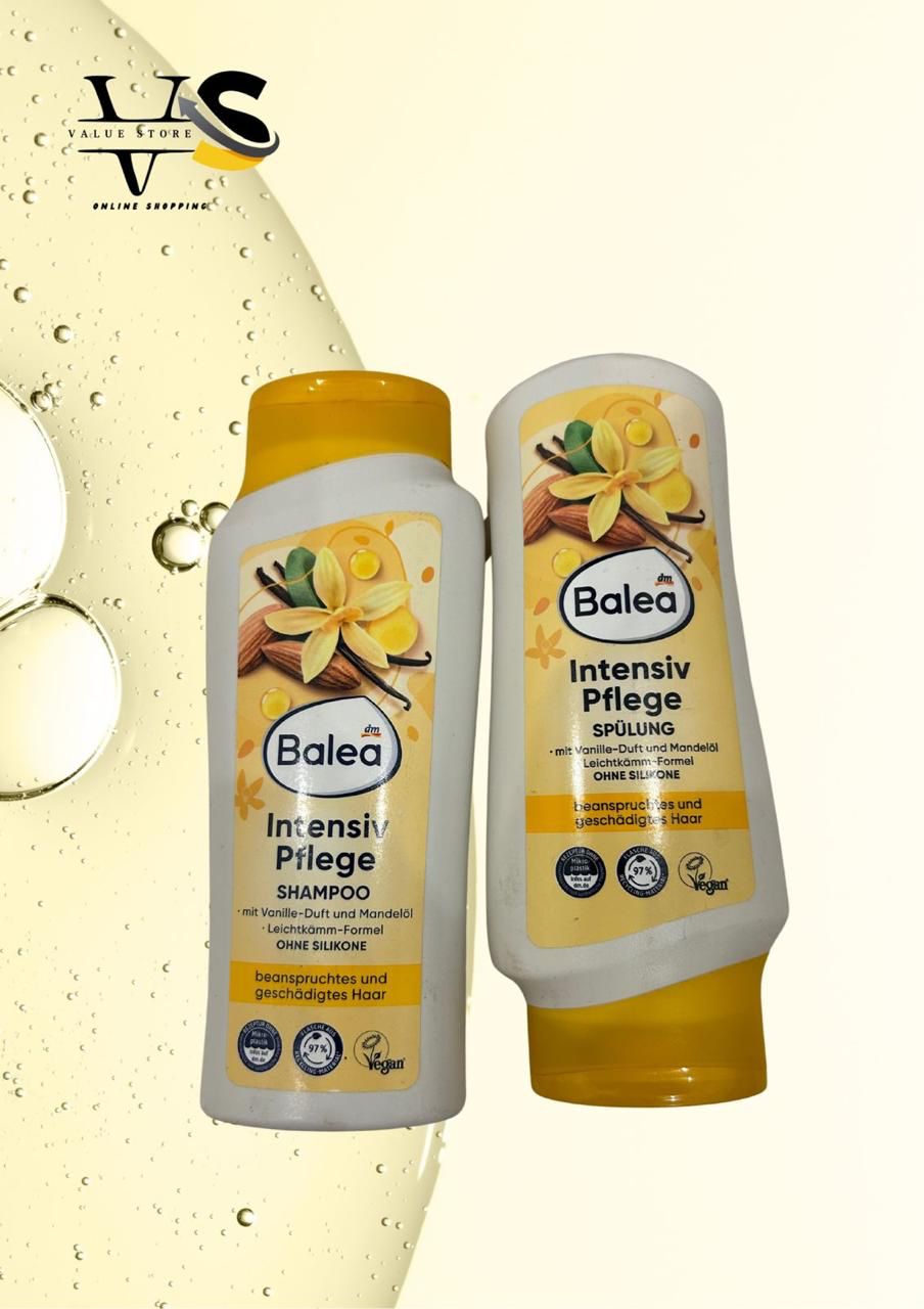 Balea Intensive Care Shampoo +  Hair Conditioner Vanilla Almond