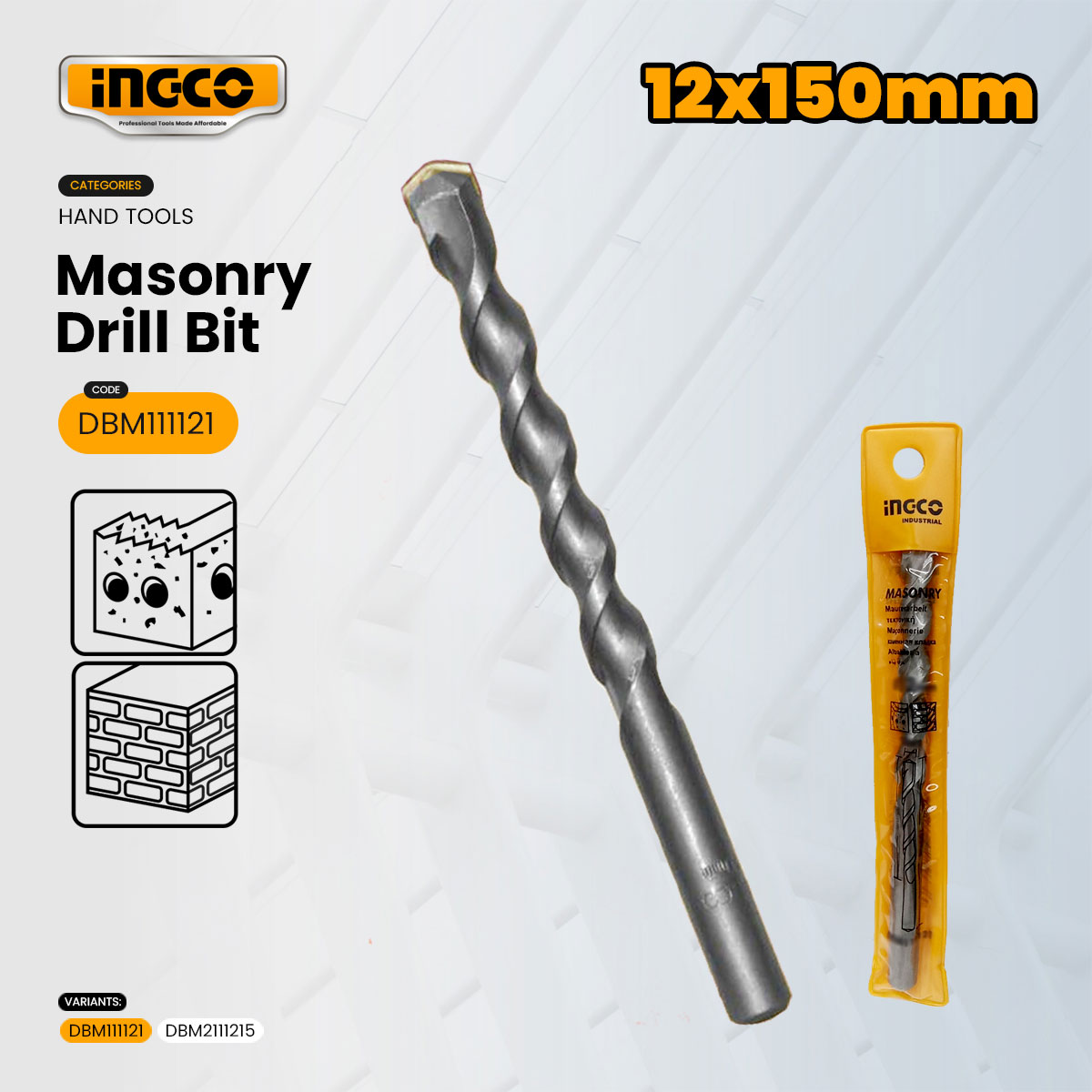 Masonry Drll Bit 12*150
