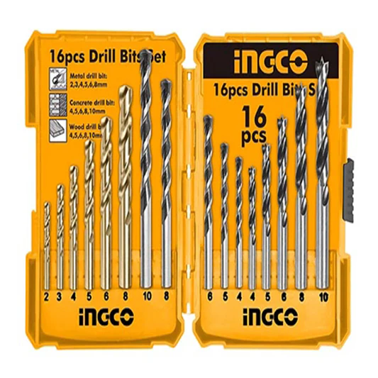 16pcs Metal Concret And Wood Drill Bits Set