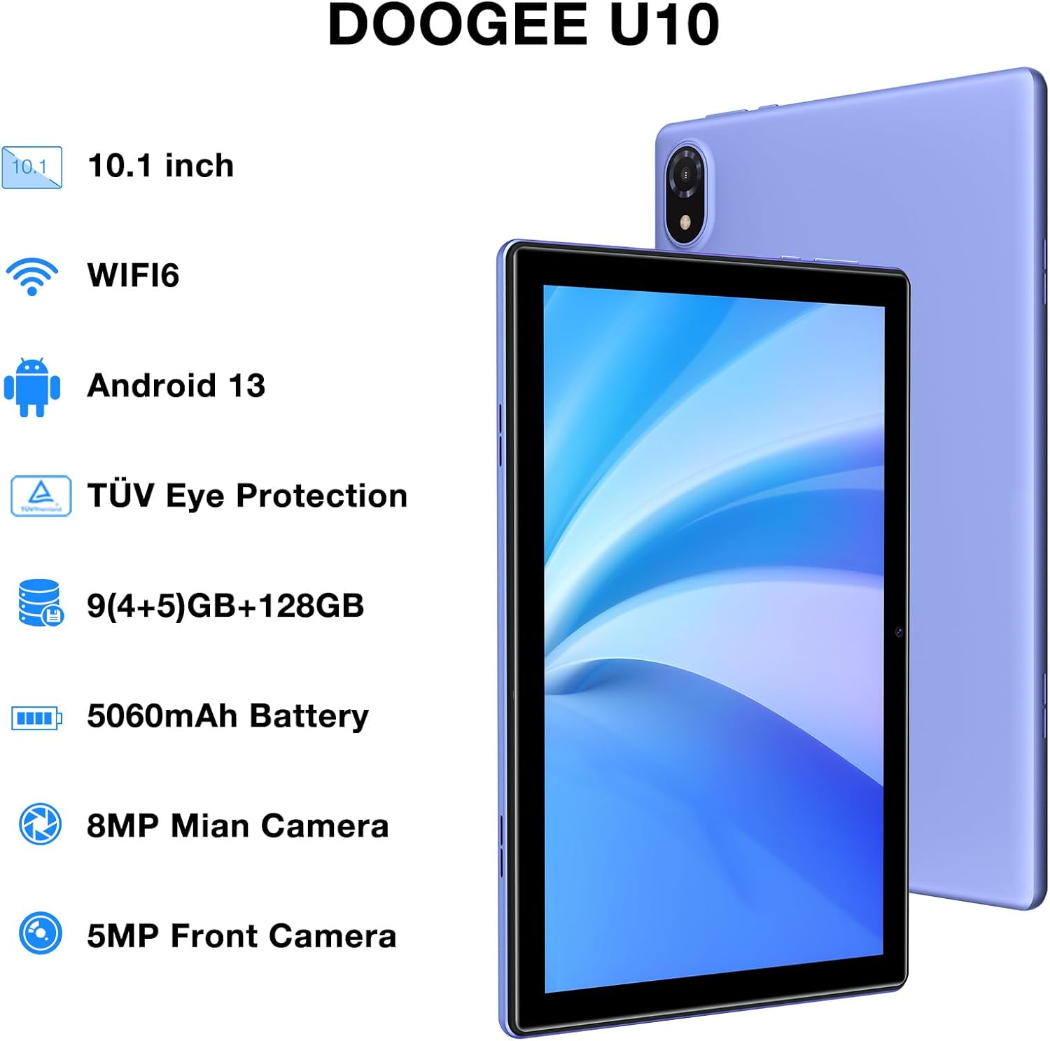 Doogee U10 10.1 Inch - 128GB/4GB