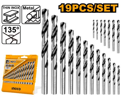 19PCS HSS twist drill bits set"