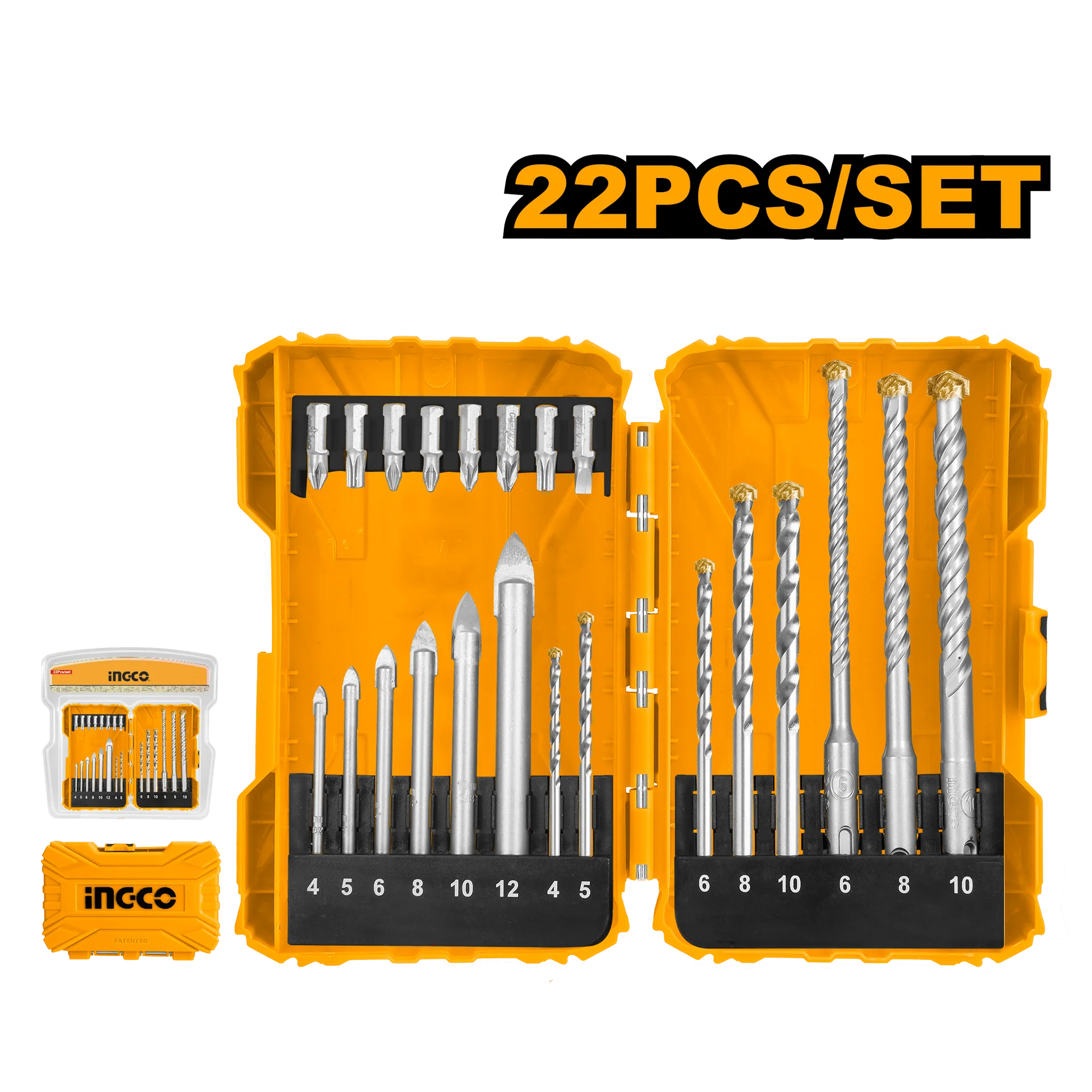 22PCS Drill Bits And Screwdriver Bits Set