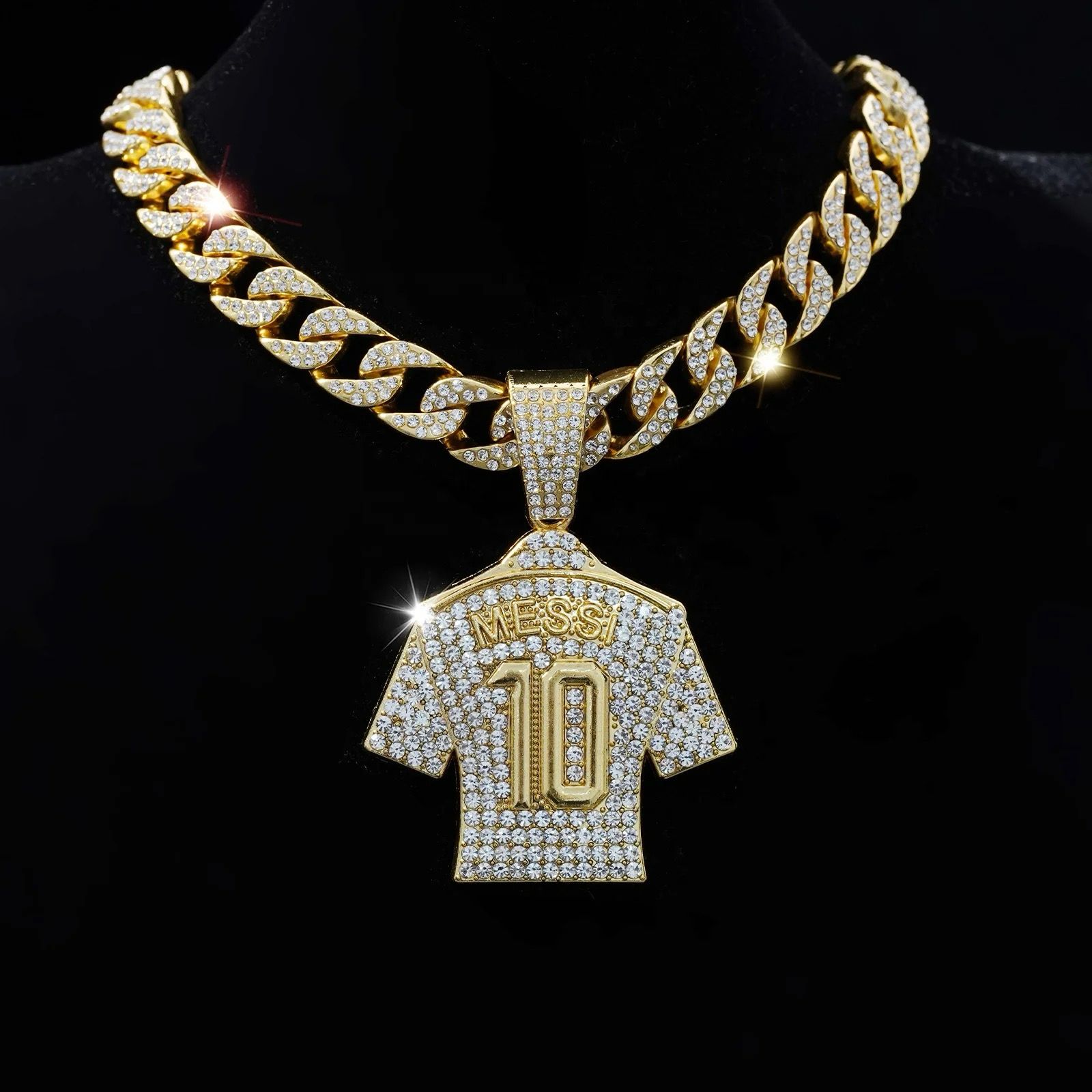 Football Player Number 10 Pendant Necklace