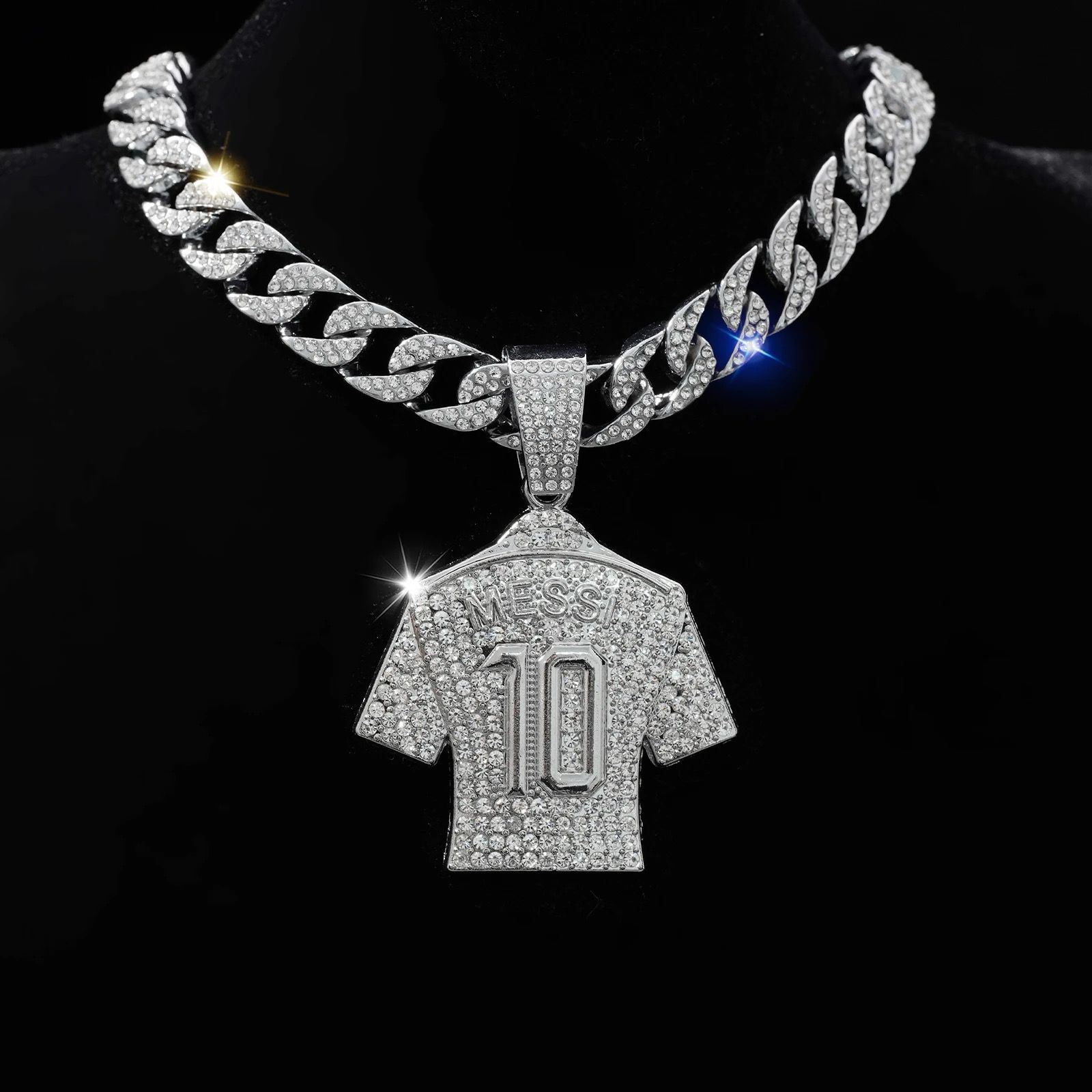 Football Player Number 10 Pendant Necklace