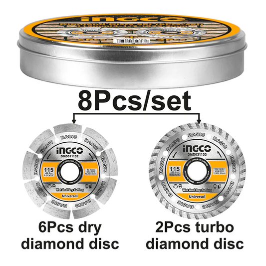 Diamond discs set  (8pcs/set) 115mm
