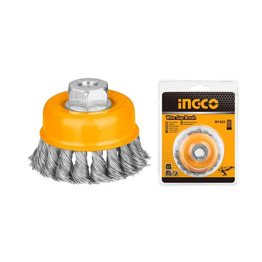 Cup twist wire brush with nut 100MM