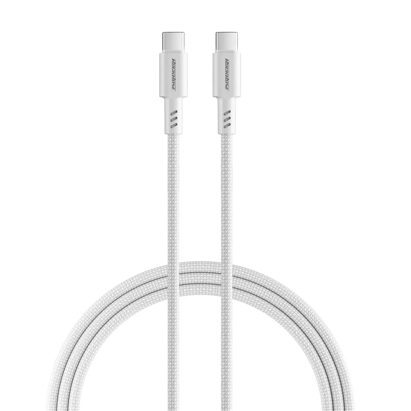 RockRose Asics CC Plus 1m USB-C to USB-C Cable - 100W - TPE Connector with Braided Cord