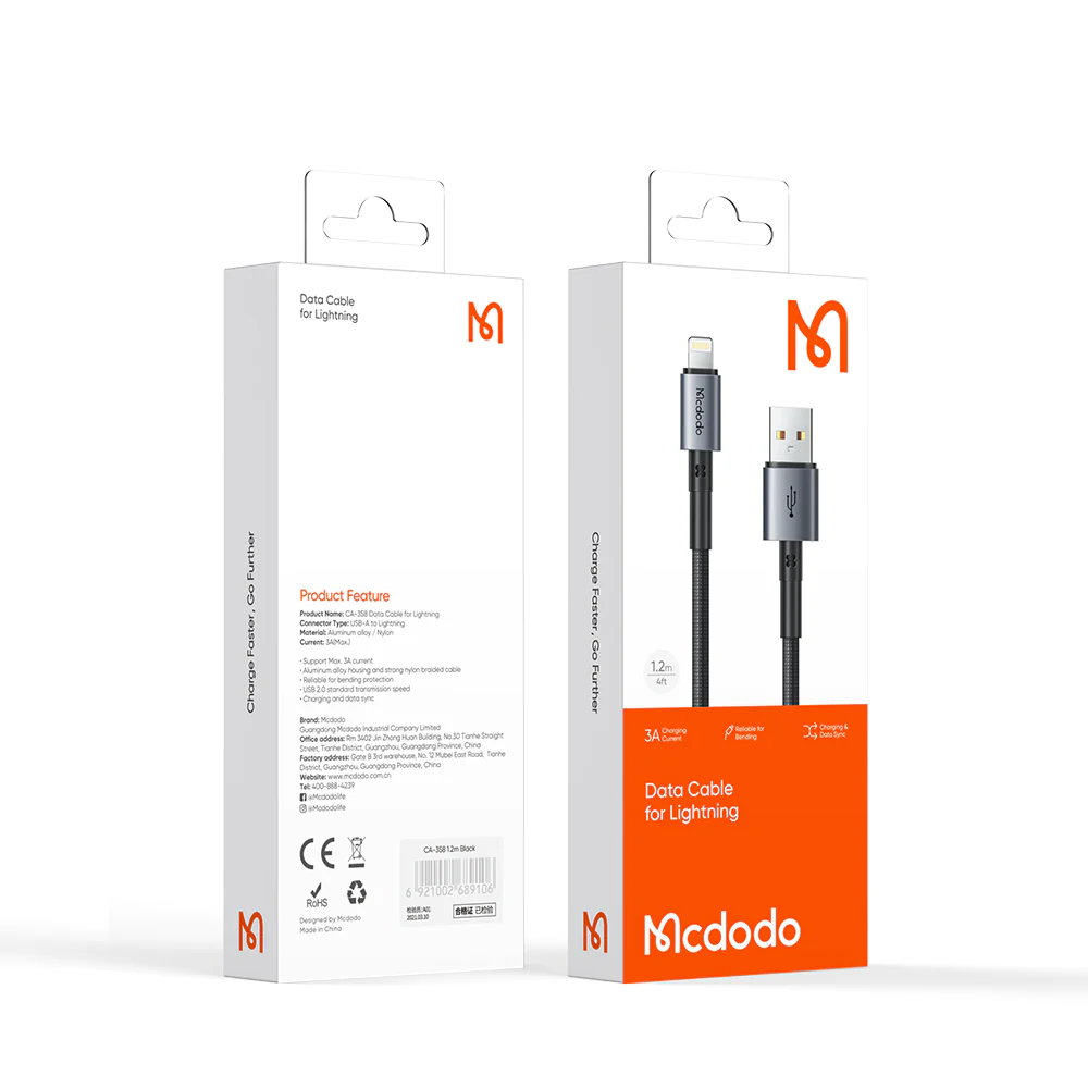 Mcdodo CA 3580 – Lightning Data Cable 1.2m