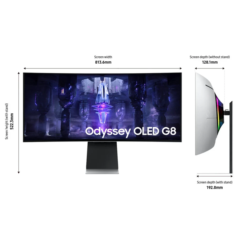 Monitor Samsung Odyssey OLED G8 34 2K HDR 175 Hz Curved Ultrawide Gaming