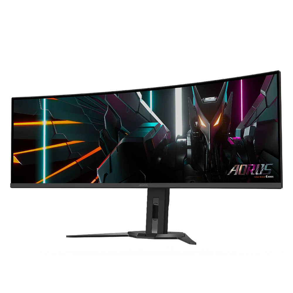 Monitor GIGABYTE AORUS CO49DQ 49 inch 4K QD OLED DQHD 32:9 1800R 144Hz 0.03ms GTG AMD FreeSync Premium Pro Super Ultrawide KVM HDMI DP Type C Height Adjustable