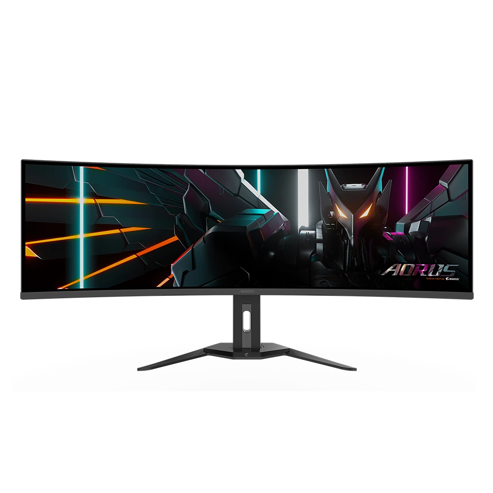 Monitor GIGABYTE AORUS CO49DQ 49 inch 4K QD OLED DQHD 32:9 1800R 144Hz 0.03ms GTG AMD FreeSync Premium Pro Super Ultrawide KVM HDMI DP Type C Height Adjustable
