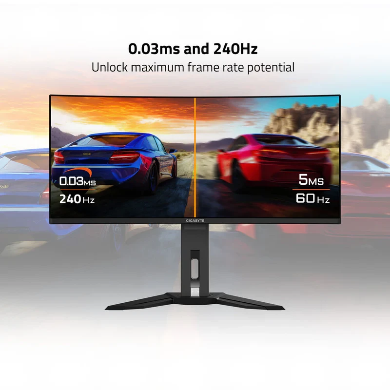 Gaming Monitor Gigabyte 34 WQHD OLED 240Hz Ultrawide Curved