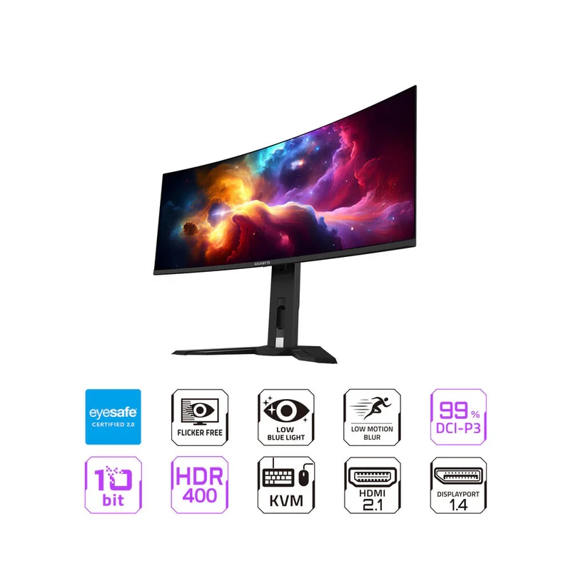 Gaming Monitor Gigabyte 34 WQHD OLED 240Hz Ultrawide Curved