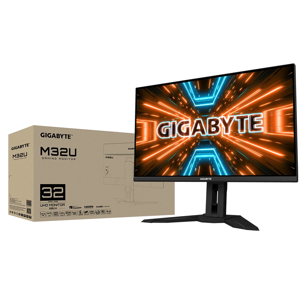 Monitor GIGABYTE M32U 32 4K 144Hz Gaming with IPS 1ms Response Time HDMI 2.1 USB 3.0