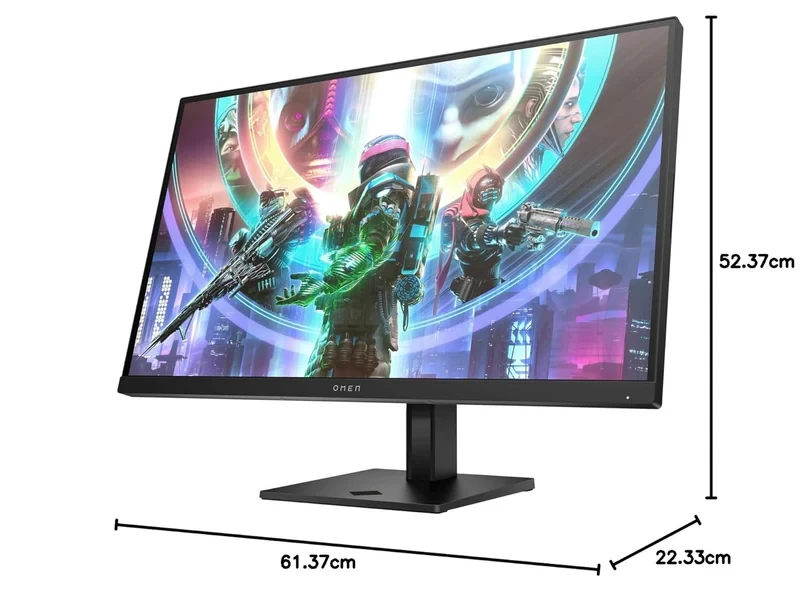 Gaming Monitor HP OMEN 27 inch 2K 240Hz 3 Sided Borderless 400 nits Pivot Rotation Anti Glare Height Adjustable IPS Panel Eye Ease Eyesafe Certified