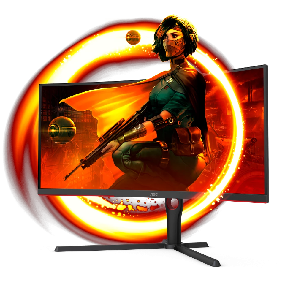 Monitor AOC CU34G3S 34 inch Frameless Curved Ultrawide 4K 165Hz 1ms FreeSync Premium Height Adjustable