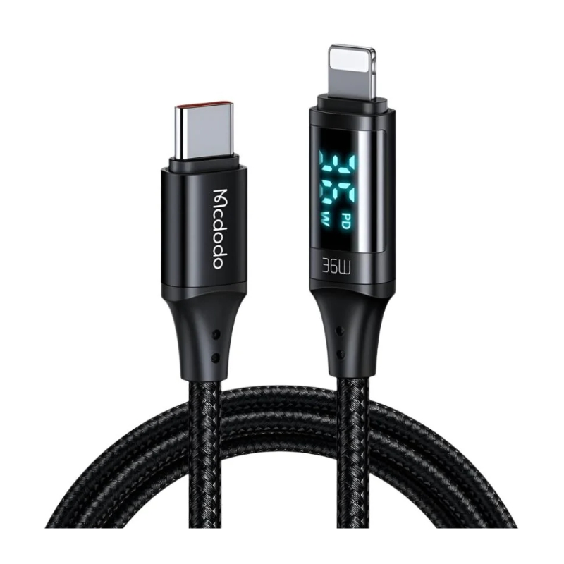 Mcdodo 36W Type-C to Lightning Cable with Digital Display 1.2m