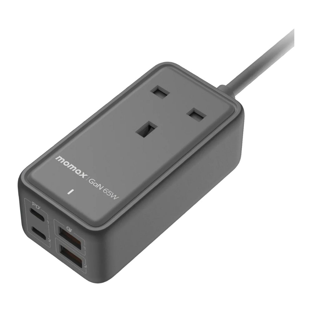 Momax 65W Power Strip with USB (Grey)